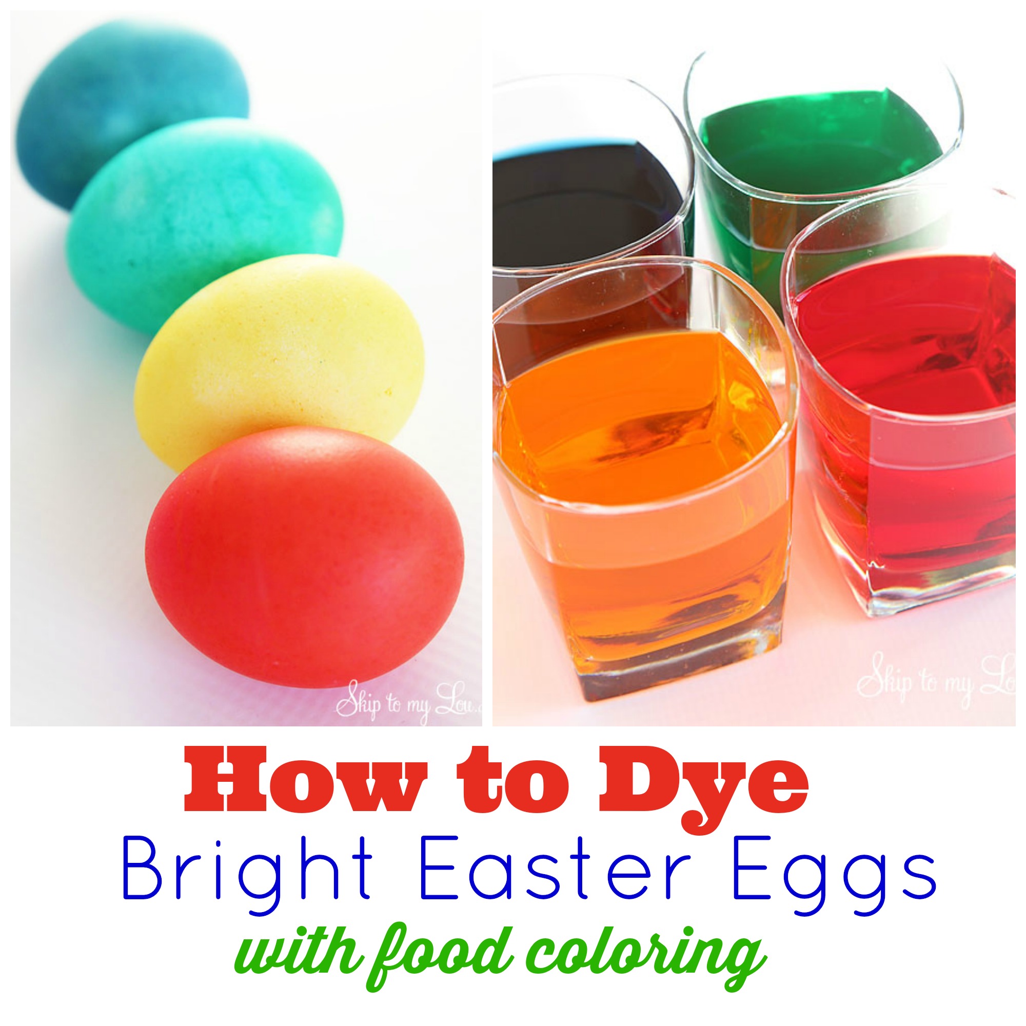 Dyeing eggs with food coloring