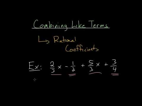 Combining Like Terms Example