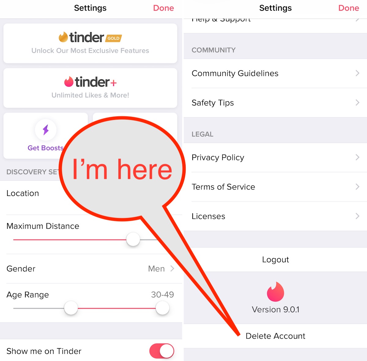 How to Delete Tinder Account